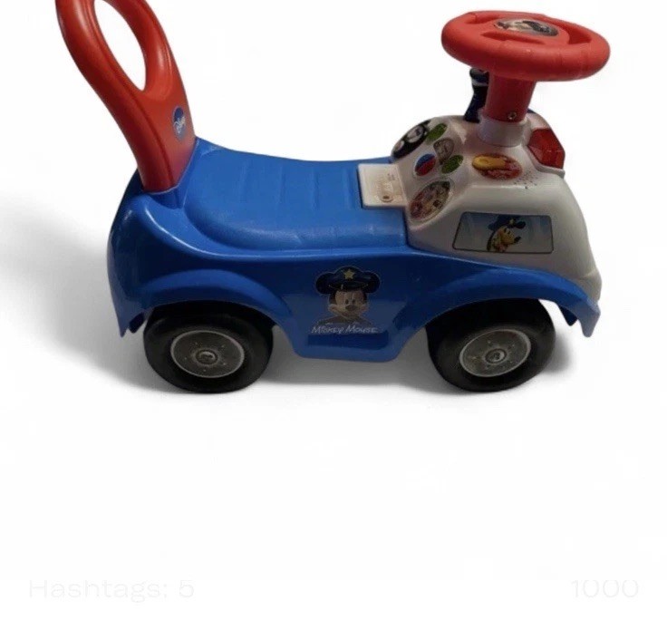 Disney ~ Kiddieland ~ Mickey Mouse ~ Police Car Toy ~ Ride On ~ Baby Walker