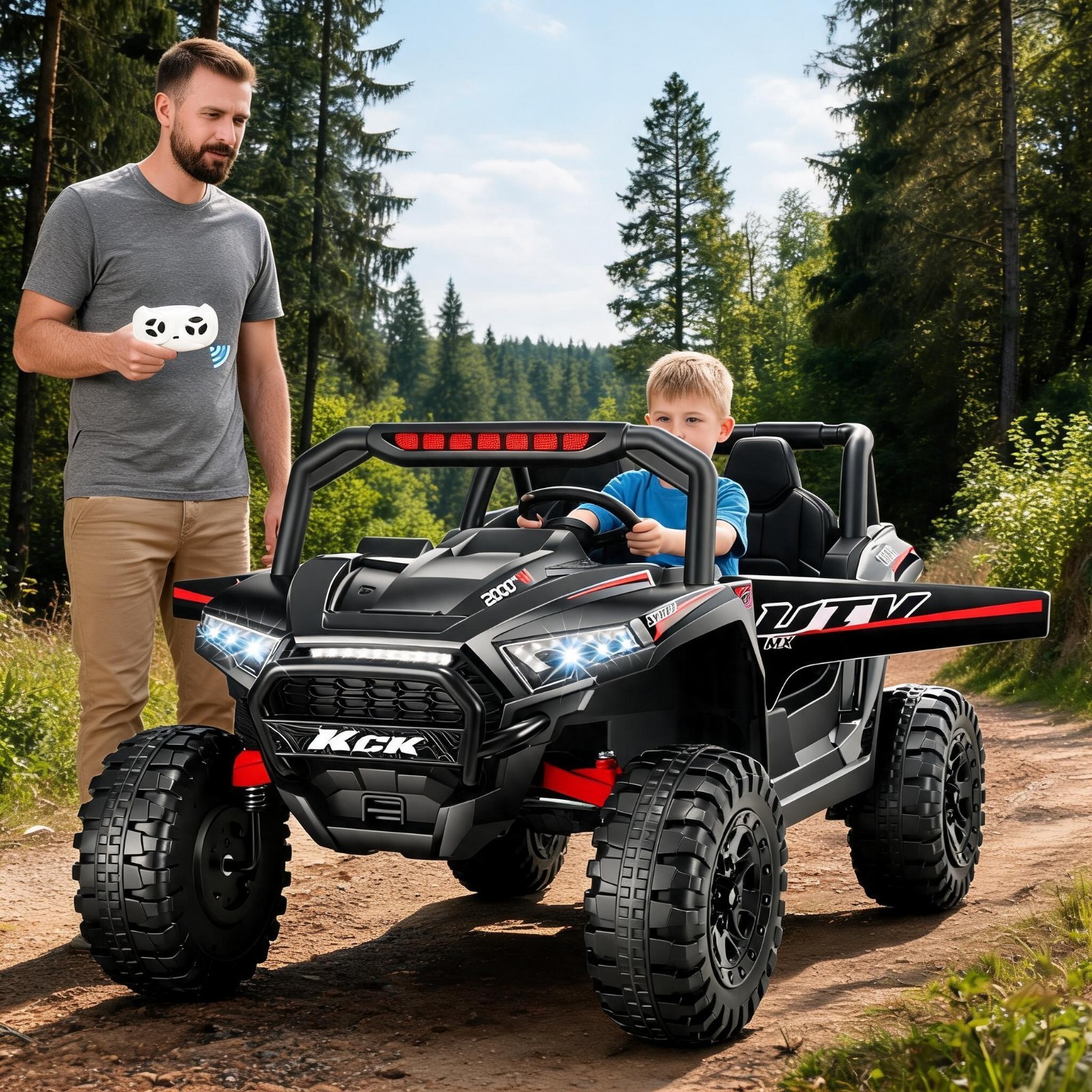 24V 2 Seater Kids Ride on Toys 400W Battery Motors Electric Car w/ Parent Remote
