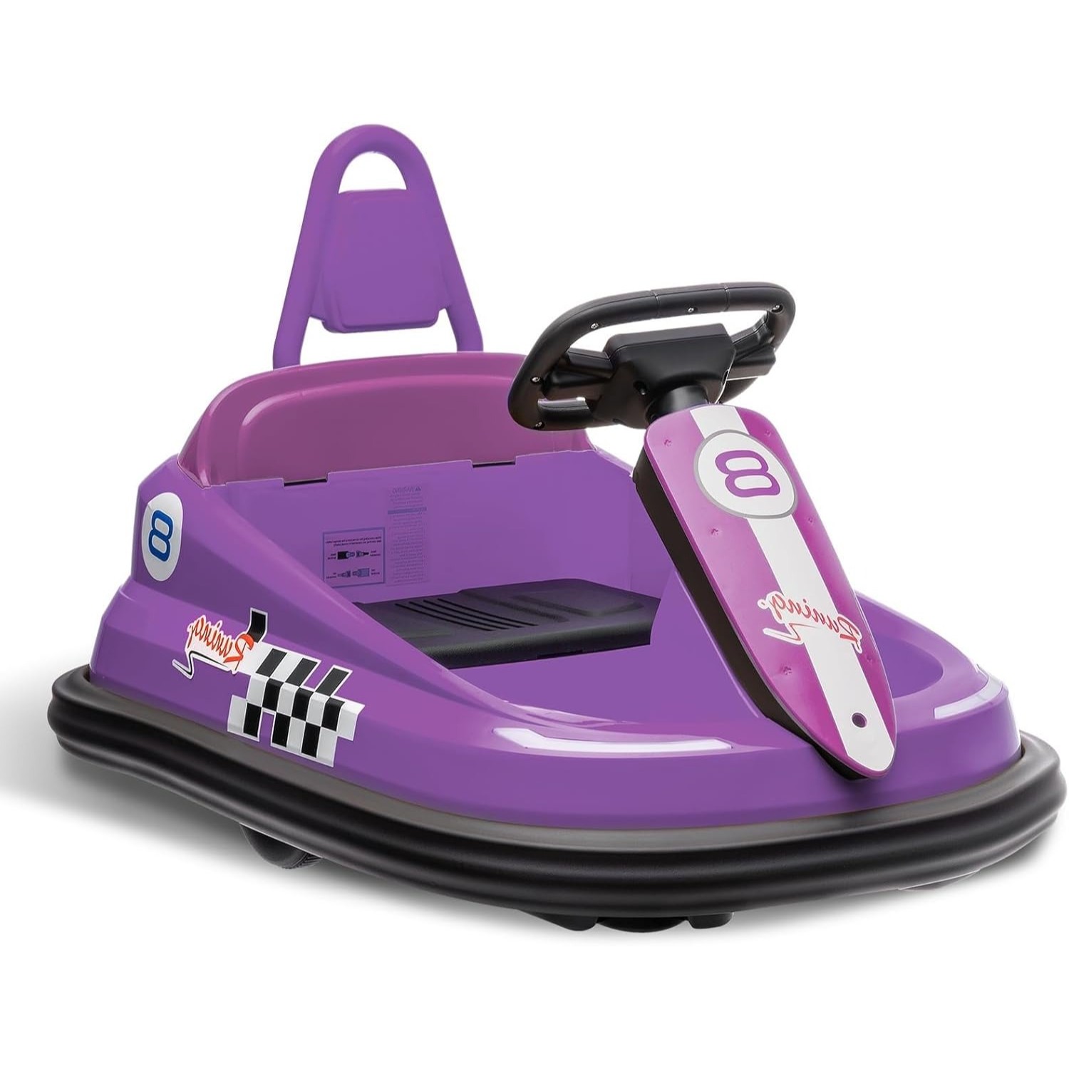 6V Toddler Bumper Car,Indoor/Outdoor Electric Ride-On Toy w 360° Spin,Horn&Light