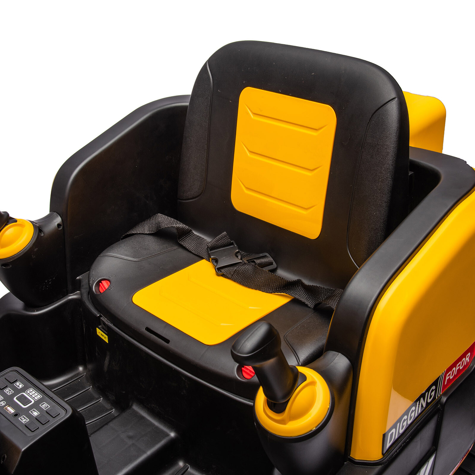 2in1 12V 360° Kids Yellow Ride on Excavator Traxcavator Toys with RC