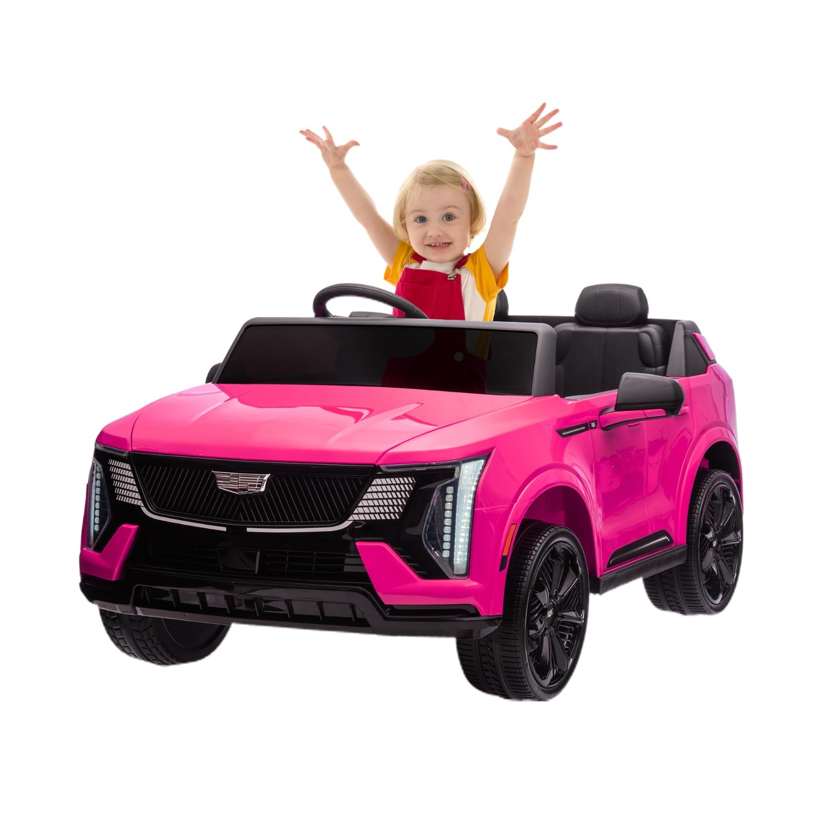 2 Seaters Cadillac Licensed 24V Ride On Car Girls Gift w/ Parent Remote Control