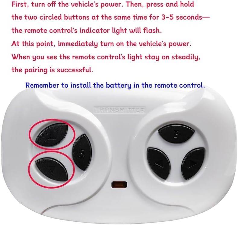 2.4G Remote Control for 12V Ride-On Cars, Compatible with Mercedes-Benz G63 & Mo