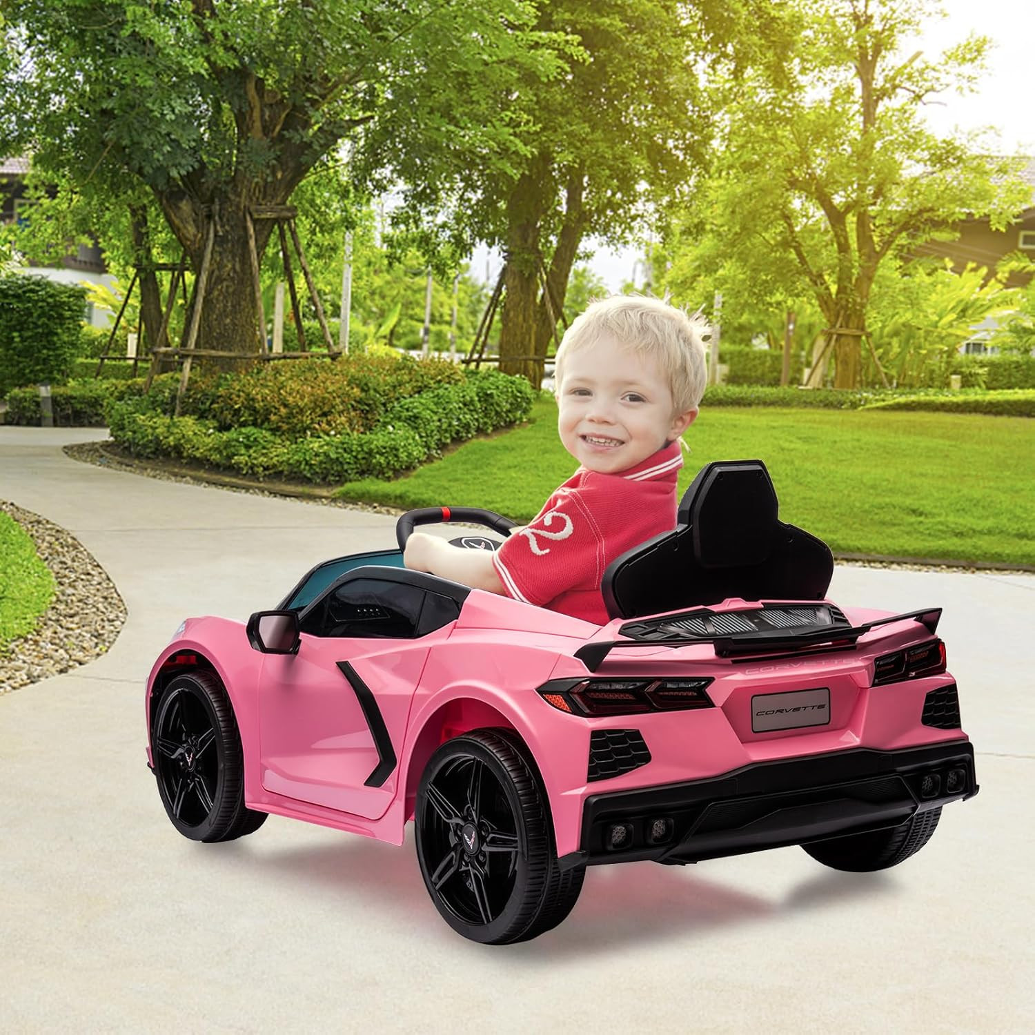 12V Kids Ride on Car Licensed Corvette Toddlers Electric Sports Car Ride on Toy