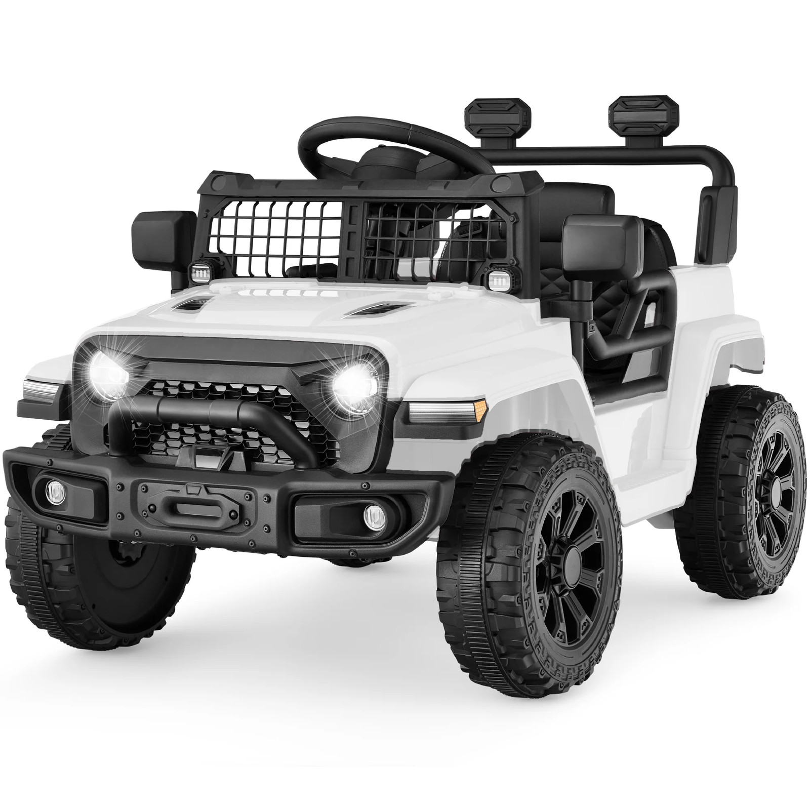 6V Kids Ride-On Truck Car W/ Parent Remote Control, 4-Wheel Suspension, LED Ligh