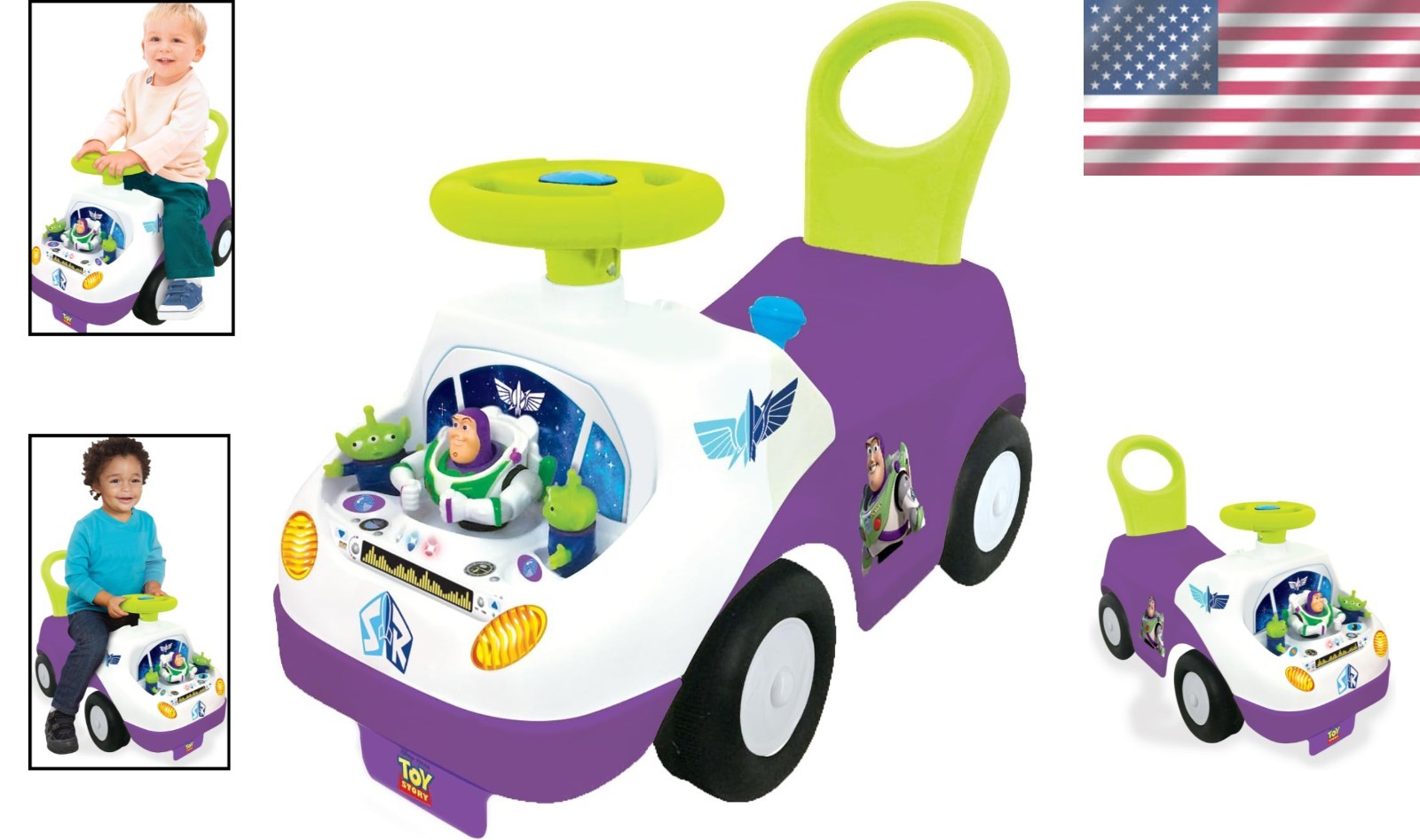 Interactive Buzz Lightyear Ride-On: Music, Lights, and Educational Fun for Kids