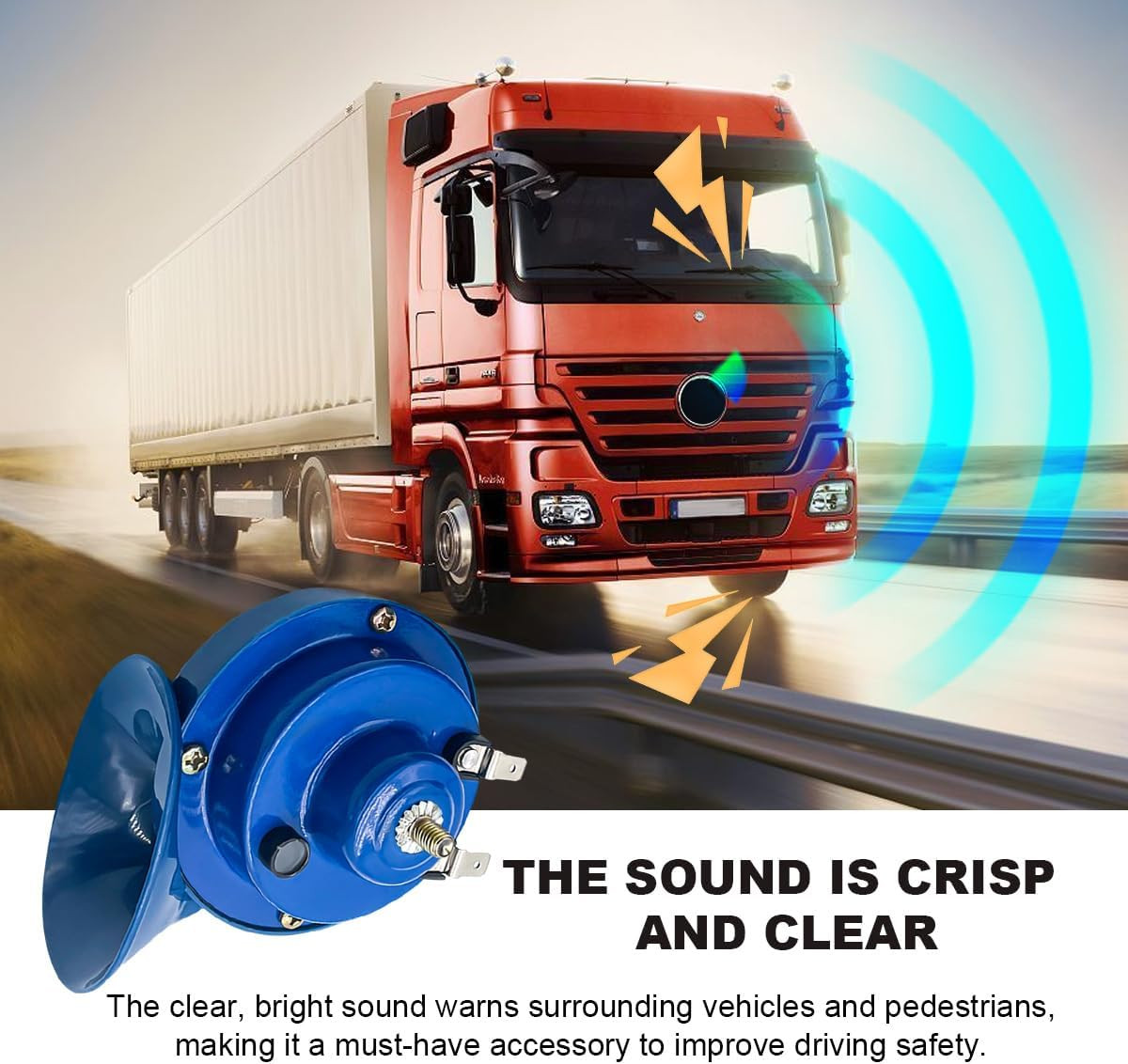Super Loud Car Snail Horns 12V 300DB Durable Car Horn Kit High Low To…