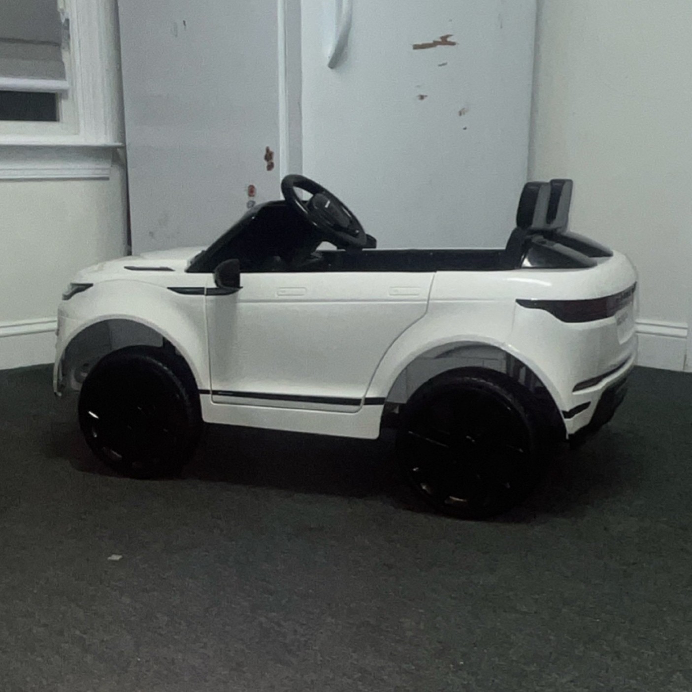 White Battery Operated Ride-On Car for Kids Ages 3-7
