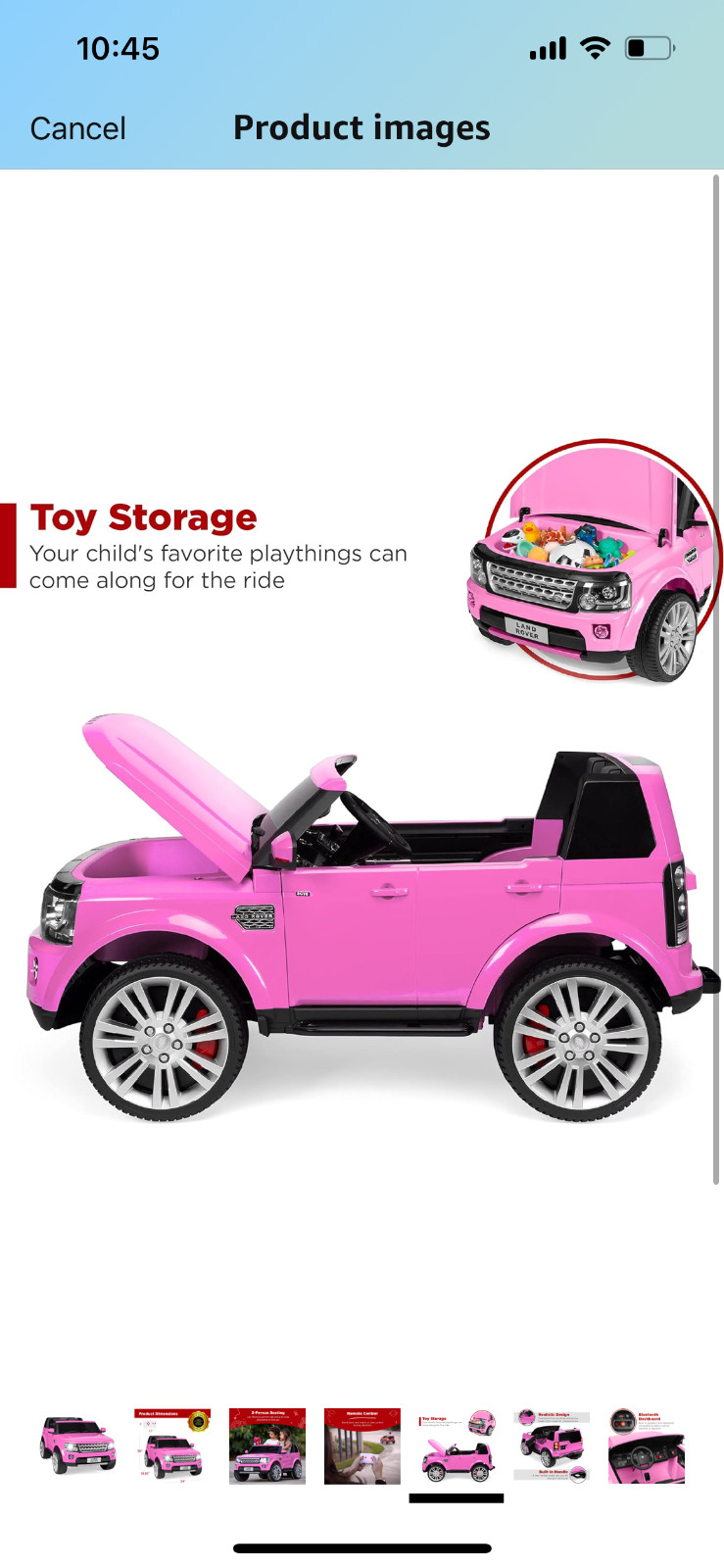 kids car 2 seater land rover