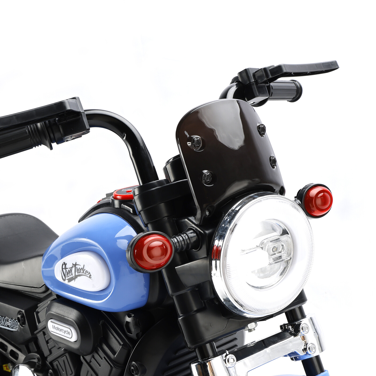 3 Wheel Kids Ride On Motorcycle 6V Powered Electric Dual Drive Toy Car Blue US