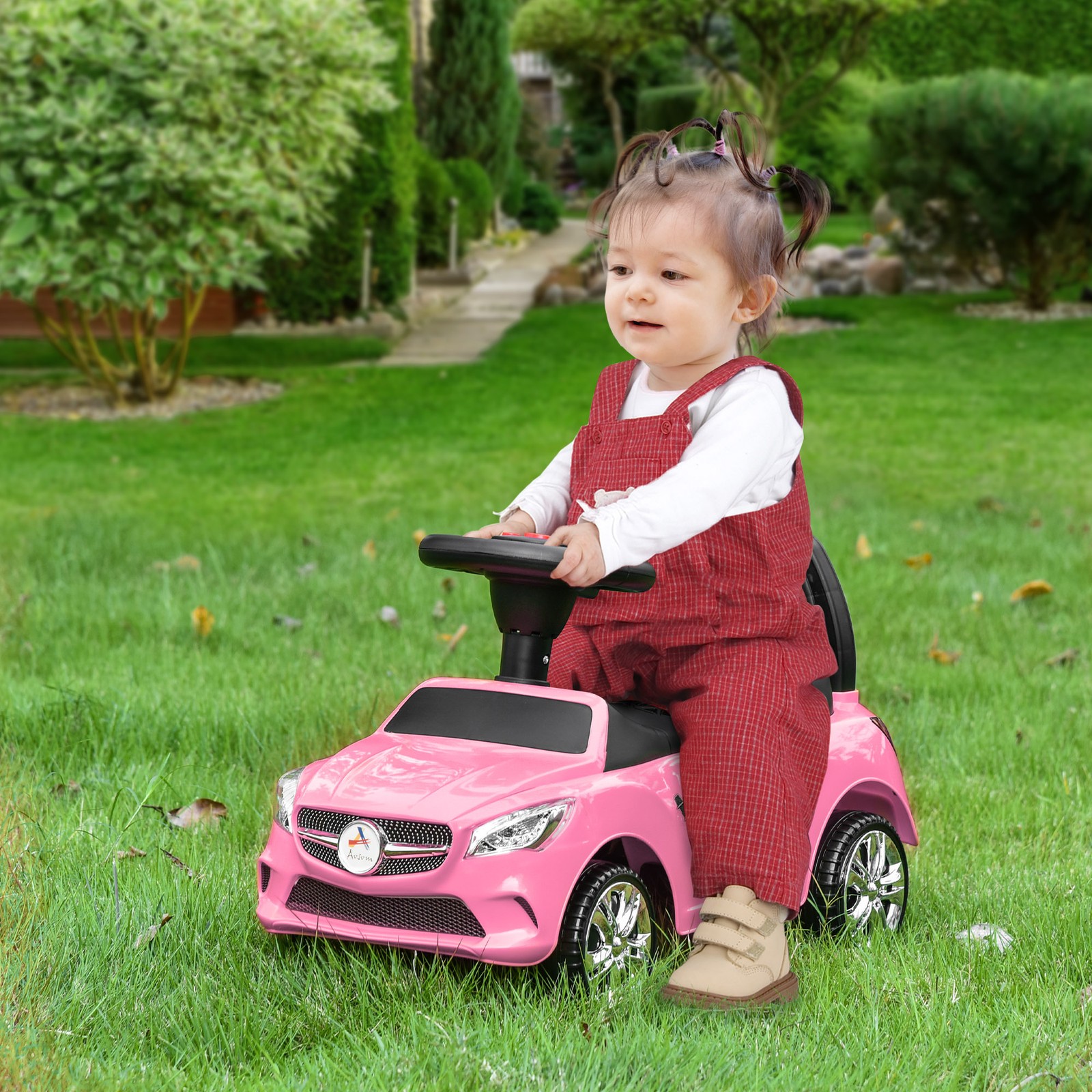 Ride on Sliding Car Baby Ride On Horn Music Working Lights Storage No Power Red