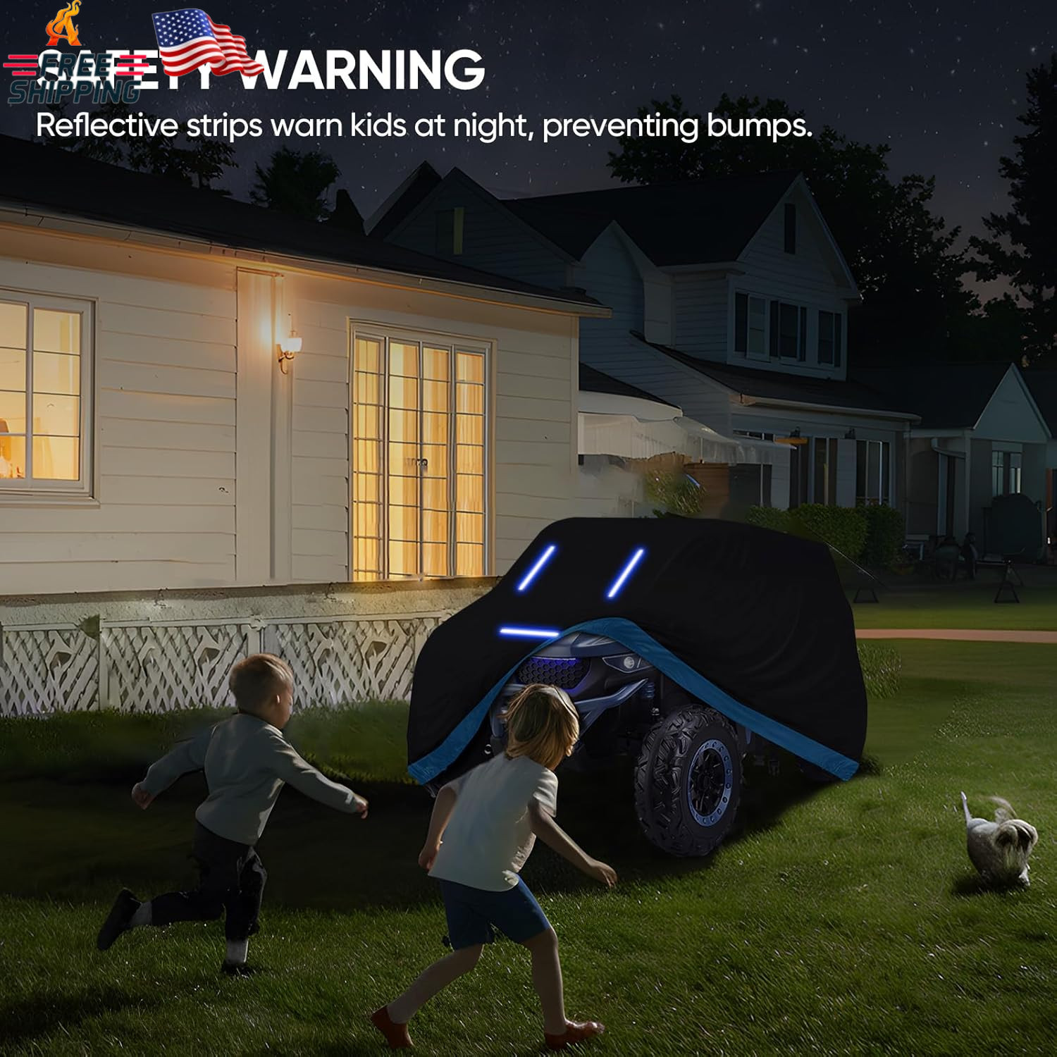 Kids Ride-On Toy Car Cover, Heavy Duty 420D Oxford Kids Electric Car Cover Water
