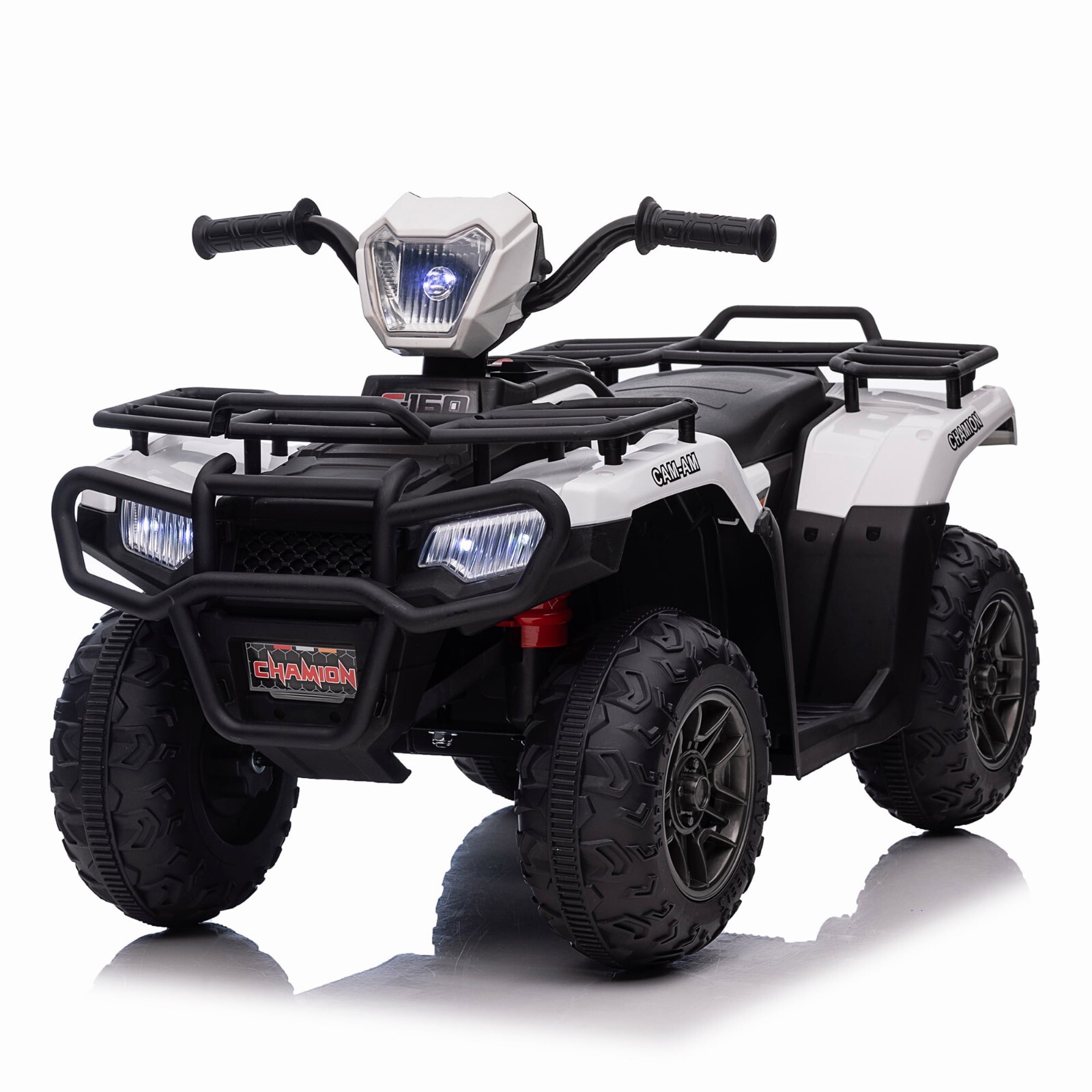 12V Kids ATV Electric Vehicle w/LED Lights, High & Low Speed 4 Wheeler w/LED MP3