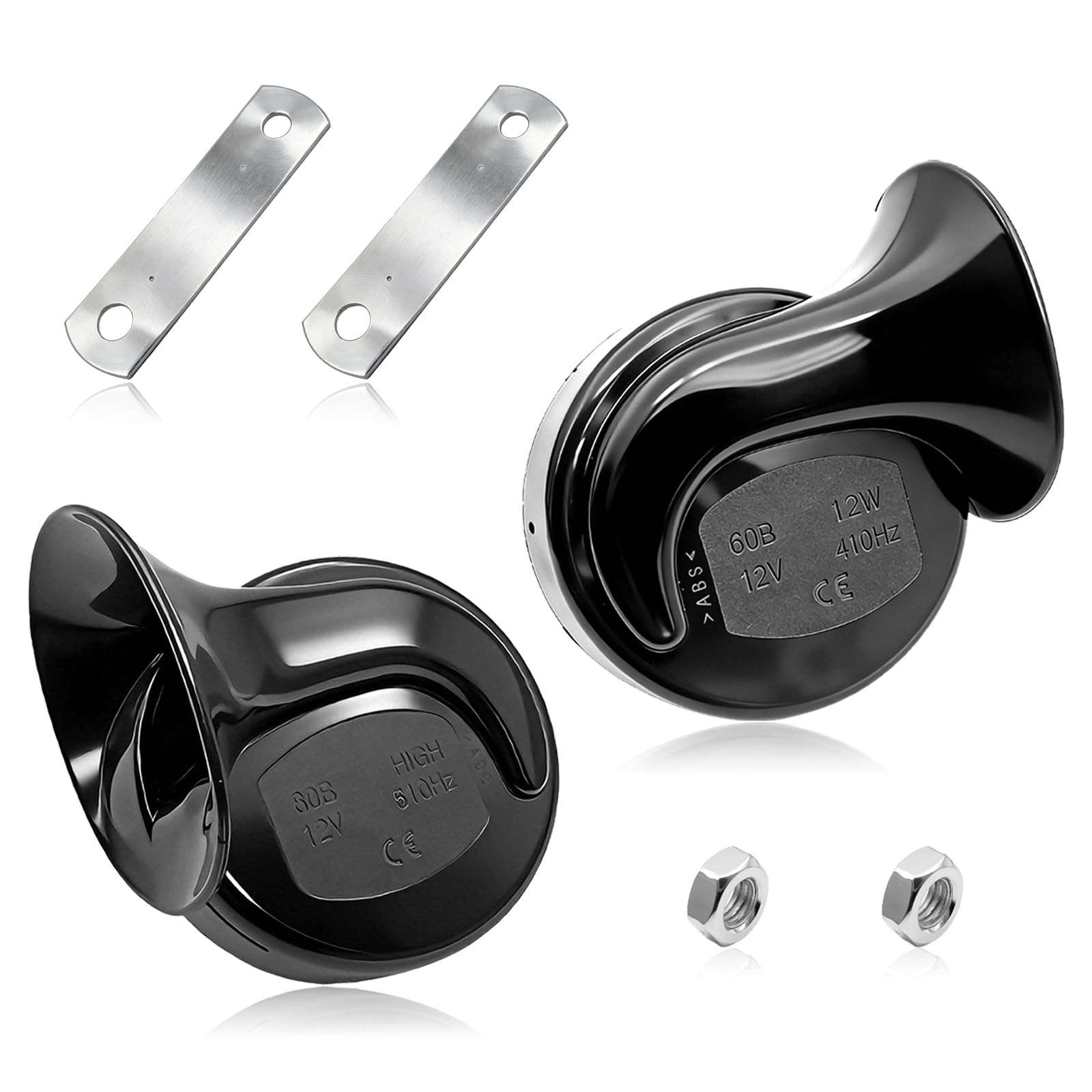 12V Universal SnailType Loud Horn for Auto Bike Boat Truck Motorcycle 2 PCS
