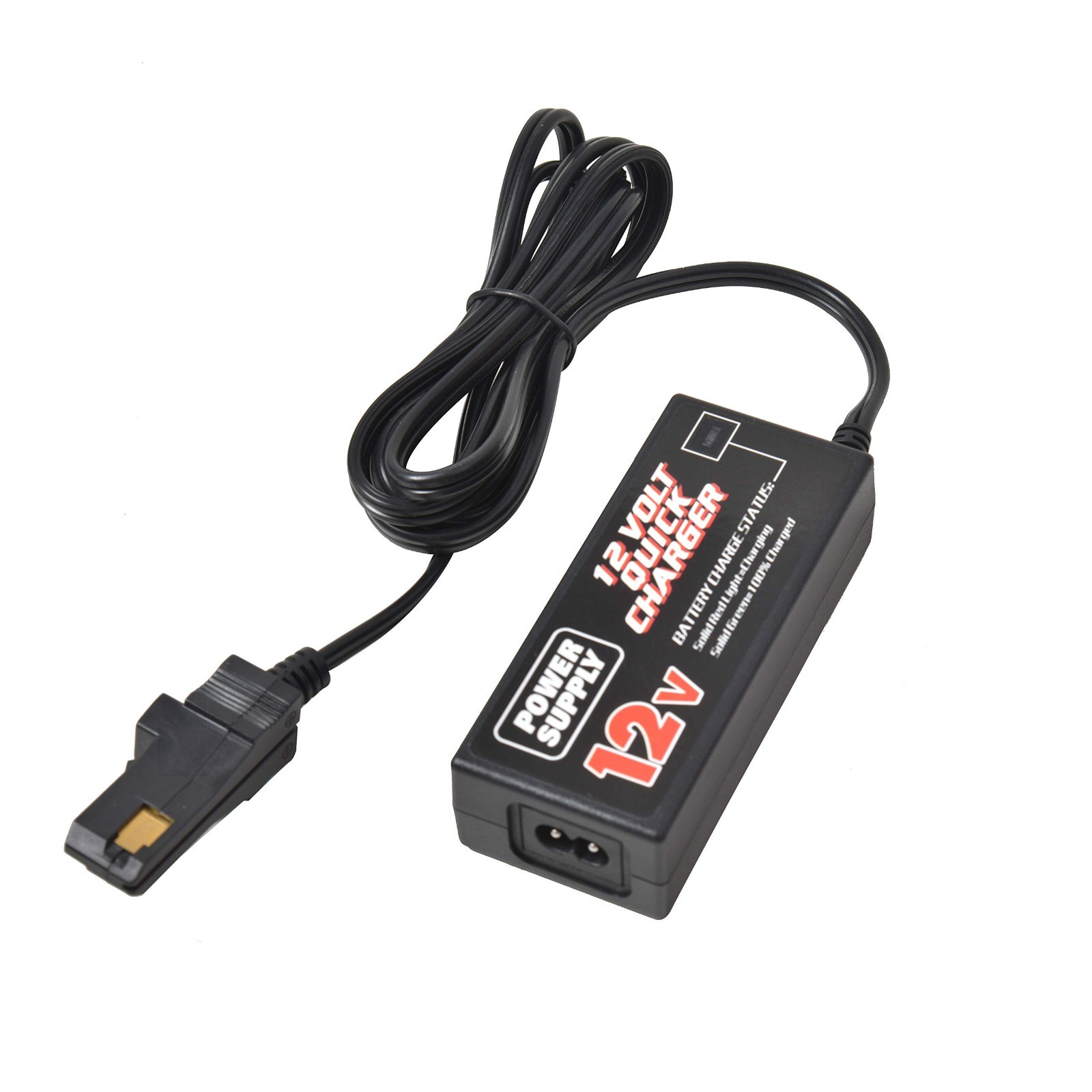 12V Quick Battery Charger for Power Wheels, Ford F150, Jeep Wrangler Ride-On Car