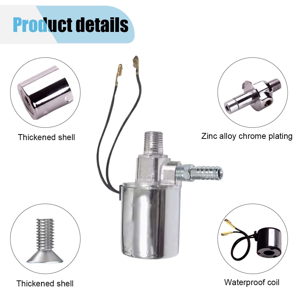 1/4 Inch NPT 12V 24V Train Truck Air Horn Electric Solenoid Valve, Heavy Duty…