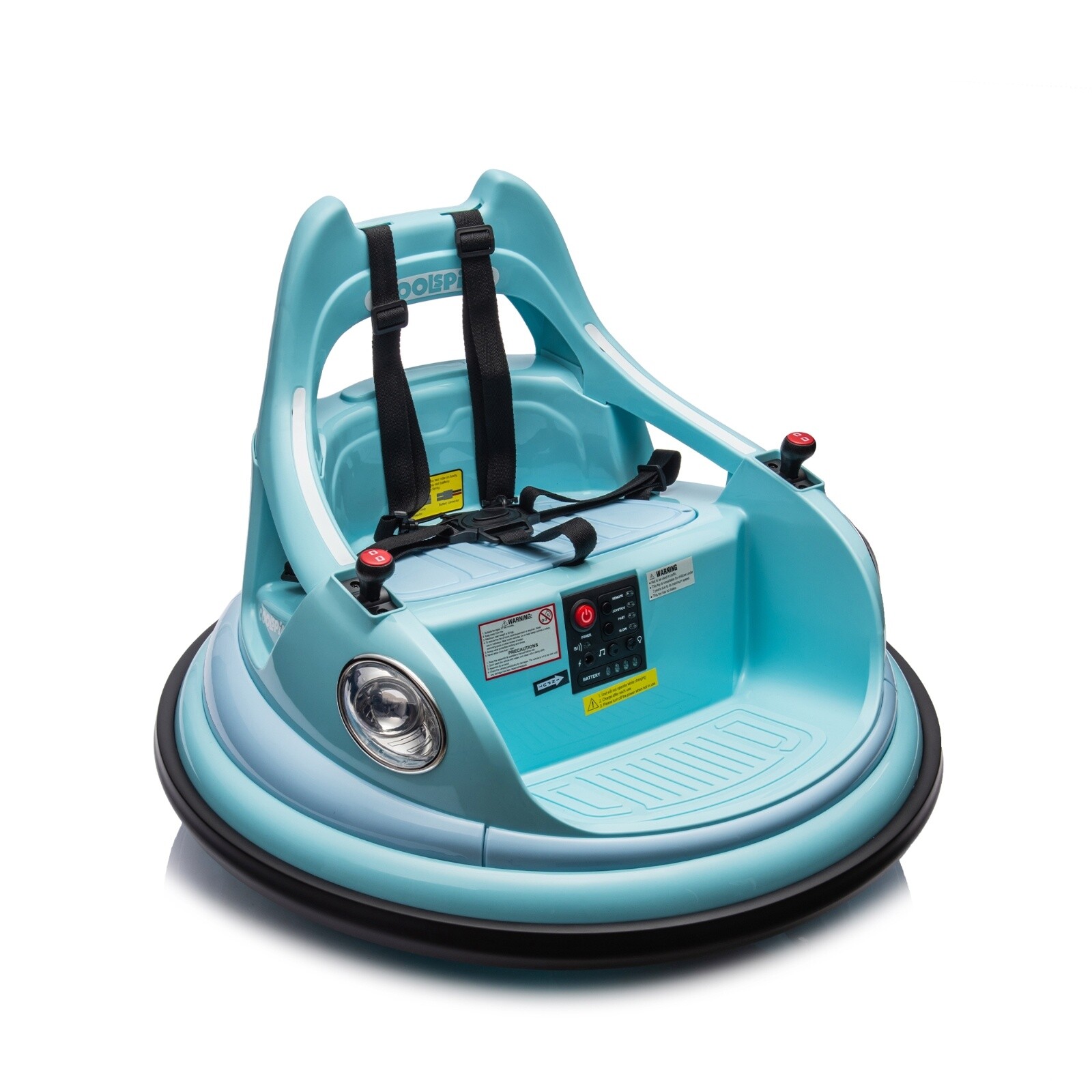 12V Kids Ride On Bumper Car w/ Remote Control, LED Lights – Fits 1.5-5 Years Old