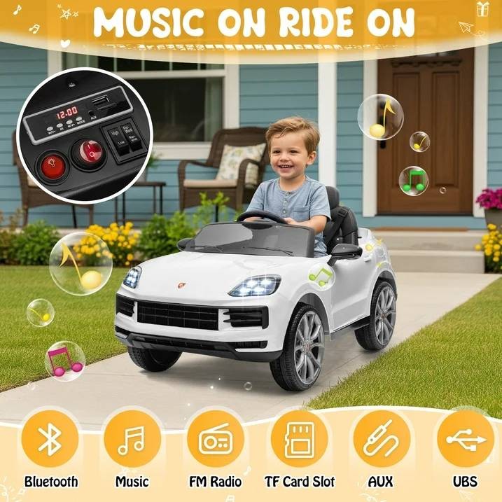 Kid Toddler 12V Licensed Porsche Caye Electric Ride on Car Toy w/Remote Control