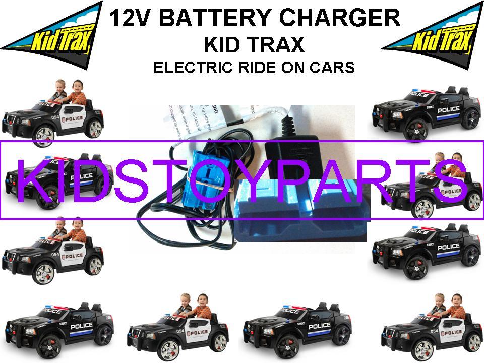 12 Volt Battery Charger KID TRAX DODGE POLICE CAR Ride On Toys w/ Blue Connector