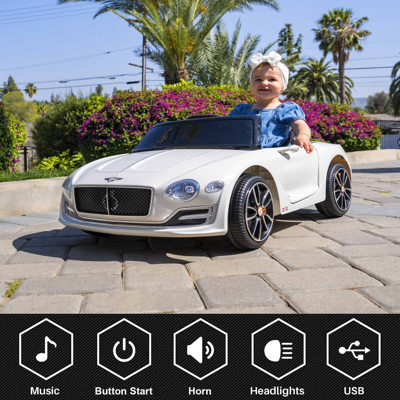 LICENSED BENTLEY Style Kids Ride on Car 12V Child Toy Electric w/ Remote Control
