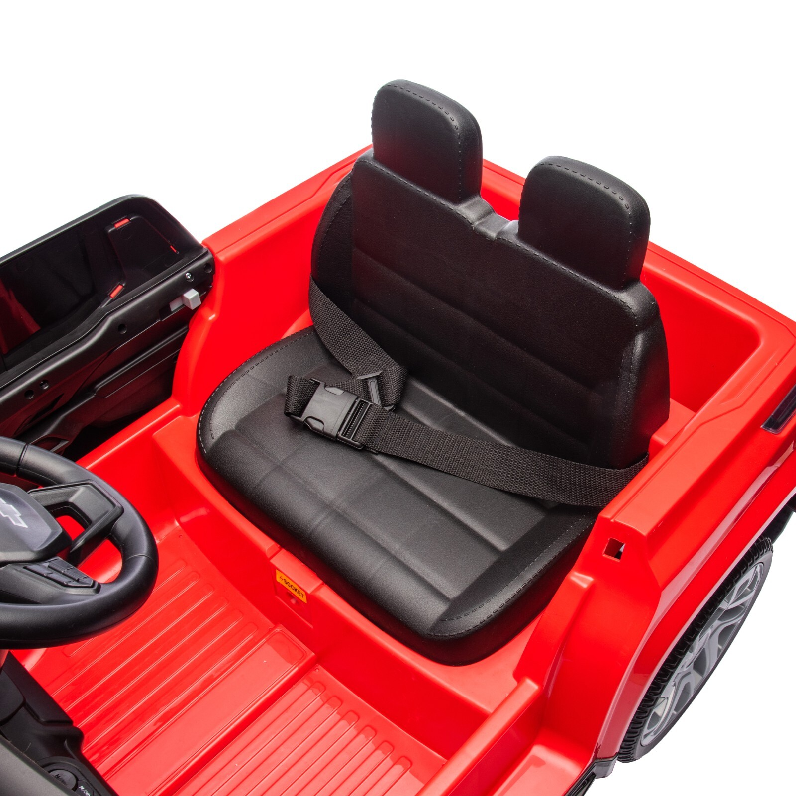 24V Electric Car Licensed Chevrolet Silverado Kids Ride on Truck with Remote Red