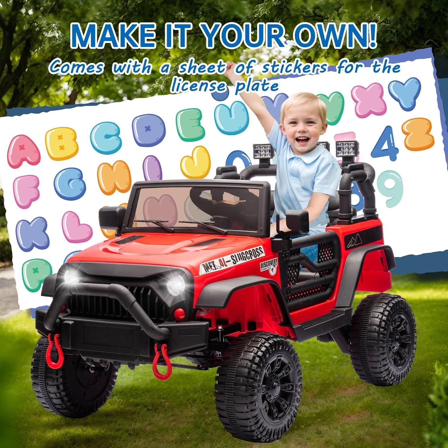 24V Kids Ride on Toy Electric Car Battery Power 4 Wheels Jeep w/ Remote LED MP3