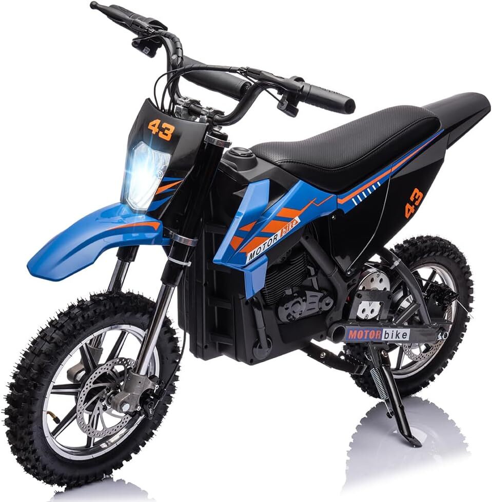 36V Electric Dirt Bike for Kids 500W Motor 15.5MPH Speed with Air-Filled Tires