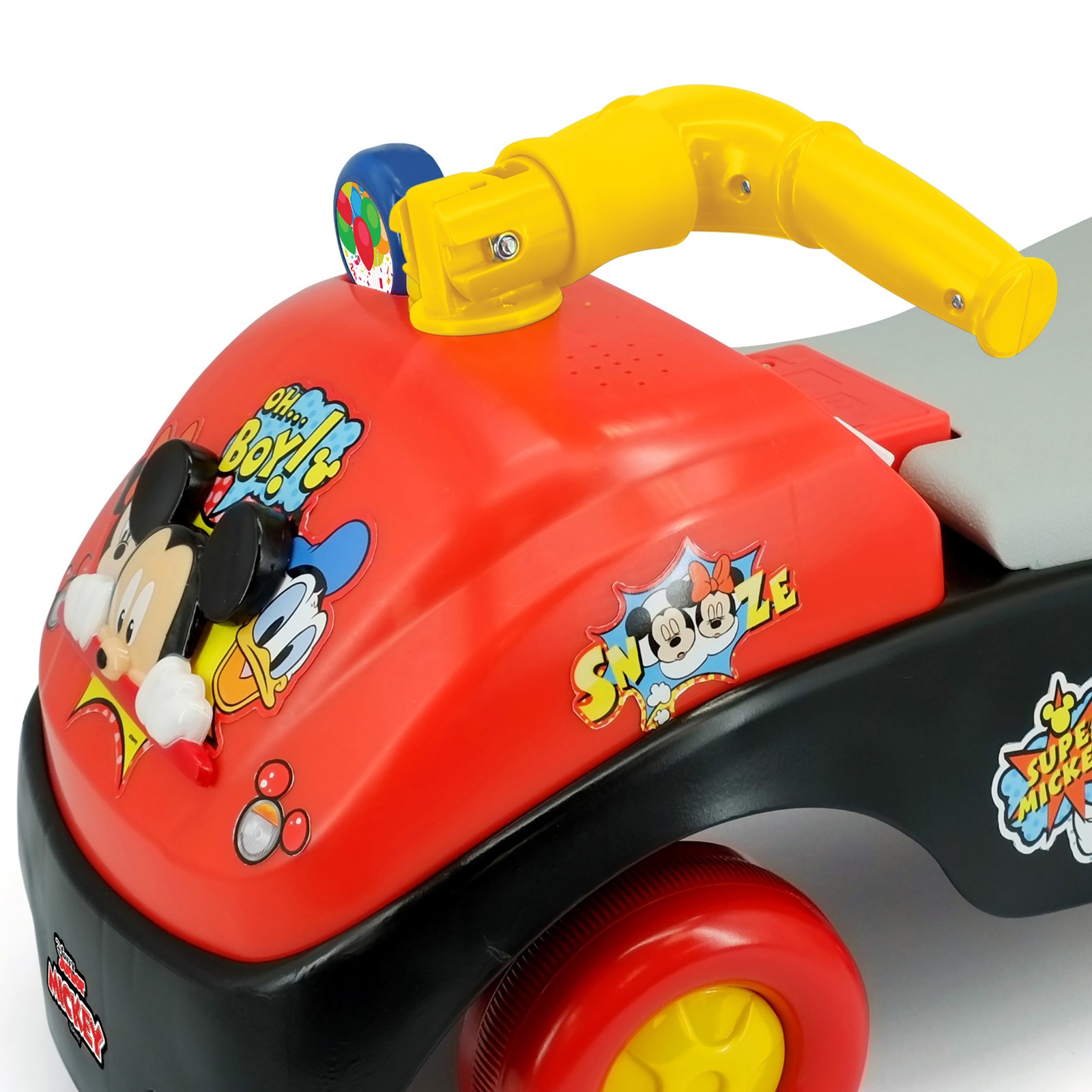 Disney Mickey Foldable Handle Ride-on W/ Interactive Dashboard & Sounds
