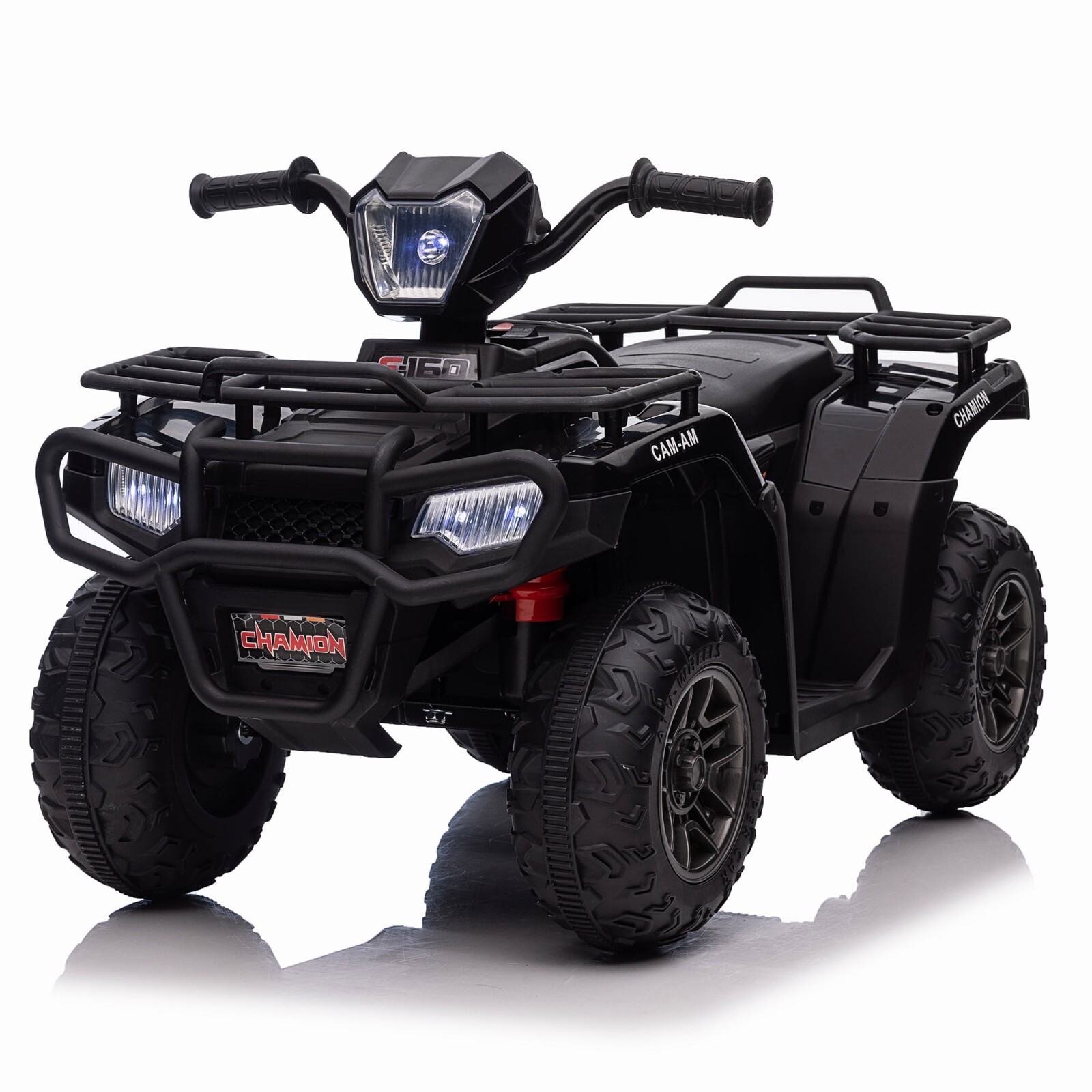 12V Kids ATV Electric Vehicle w/LED Lights, High & Low Speed 4 Wheeler w/LED MP3