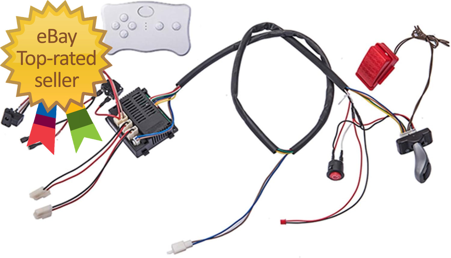 Kids Electric Cars 12V Wiring Harness Remote Control Circuit Borad Switch