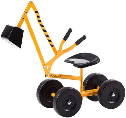Albott Ride On Sand Digger Excavator Toys Working Crane with 8 inches Wheels …