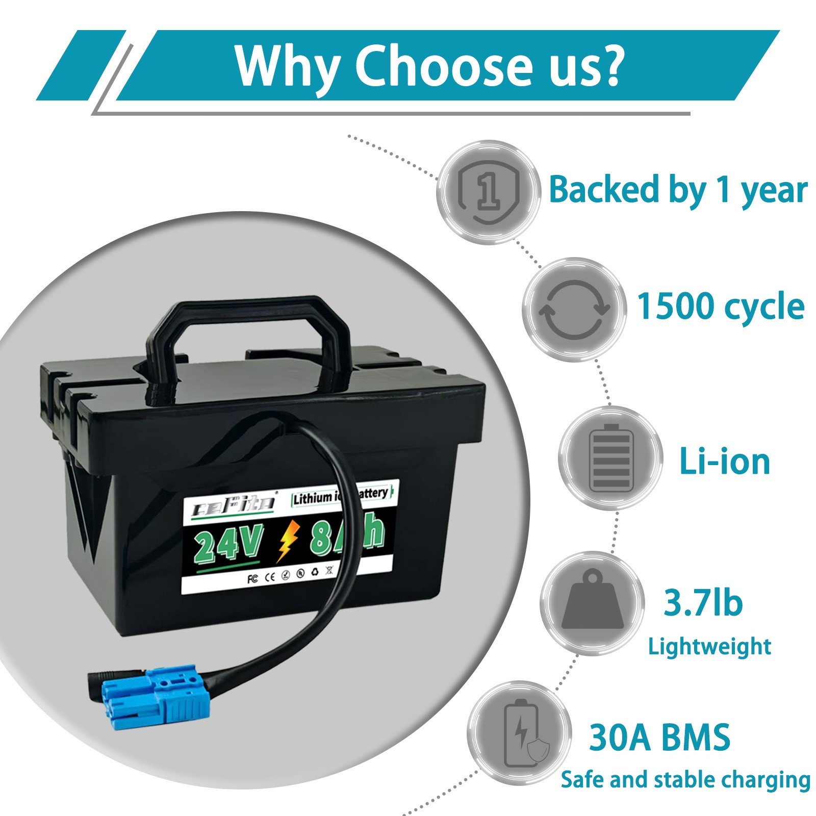 24V 12Ah 8AhLithium Battery 24V Kids Ride-On Cars & Toy Cars Replacement Battery