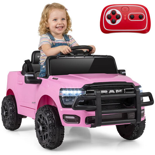 12V Kids Ride-On Truck Licensed RAM 3500 Battery Powered Car w/ Remote Control