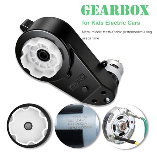 24V High-Speed Motor Upgrade Gearbox for Ride-On Toys – 2 Pcs, 40000RPM Parts