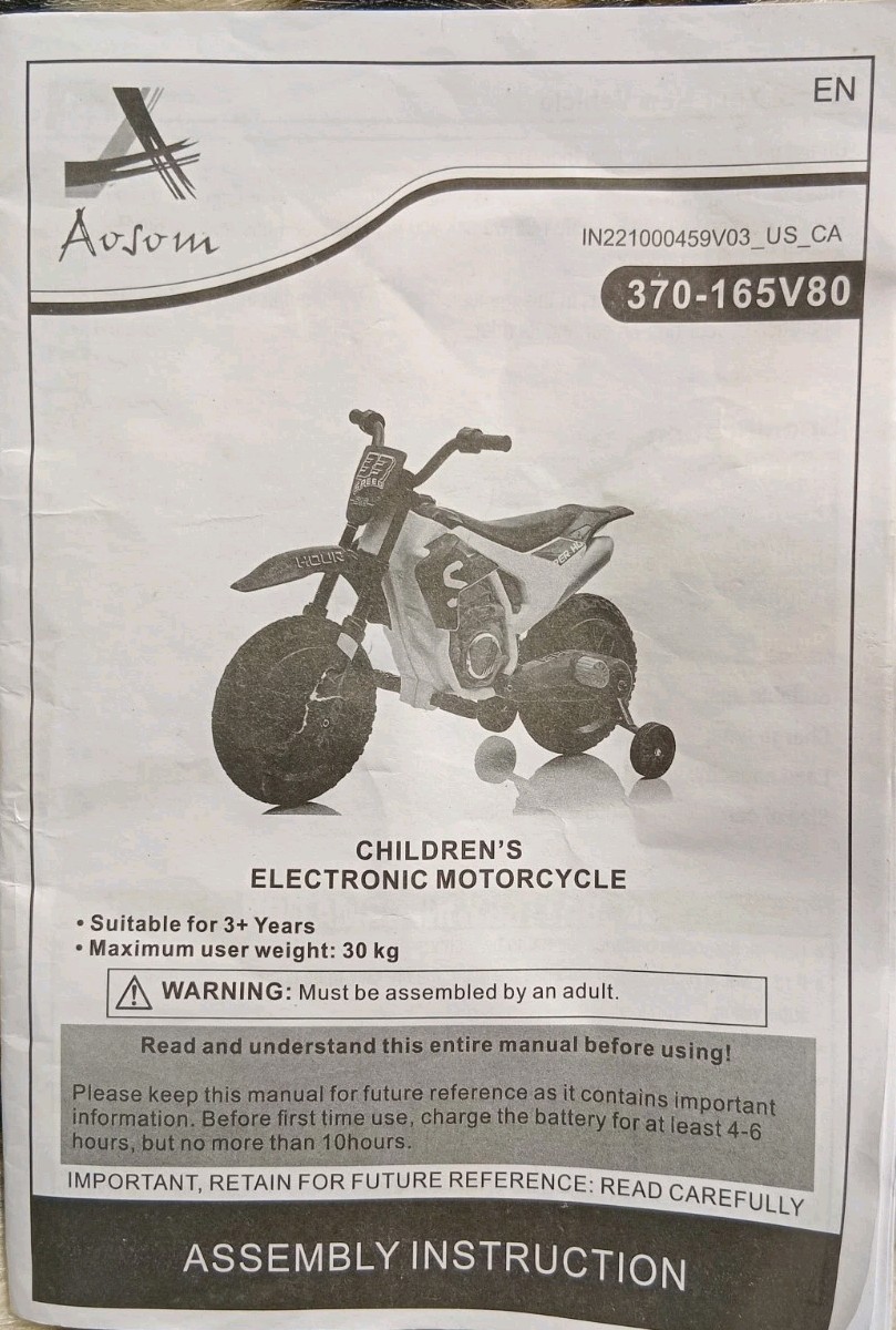 Green Battery Operated Ride-OnMotorcycle with TrainingWheels for Ages3-4 Max30kg