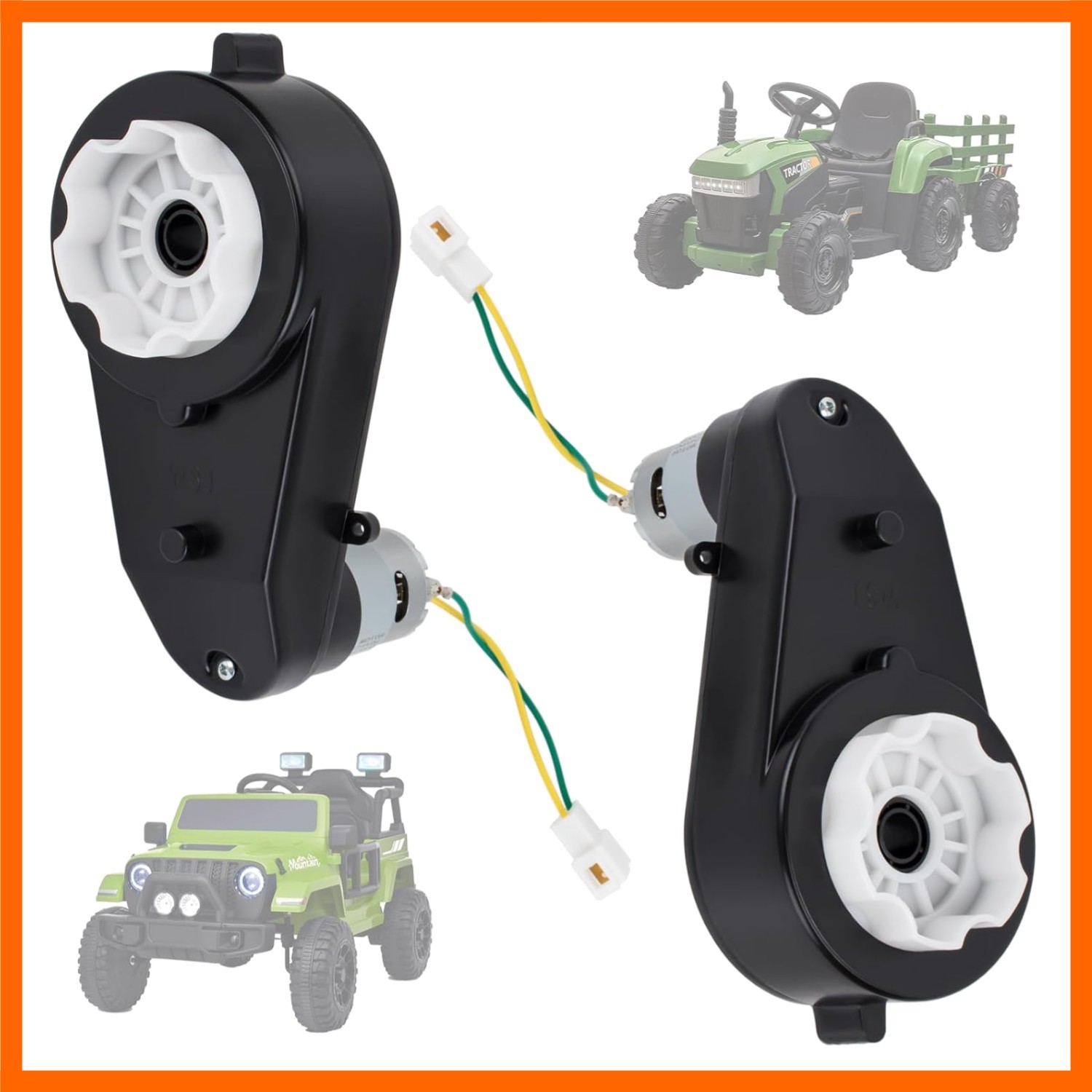2Pcs Powered Wheels Motor 12V 40000RPM Kids Ride On Car Gearbox Motor Powered…