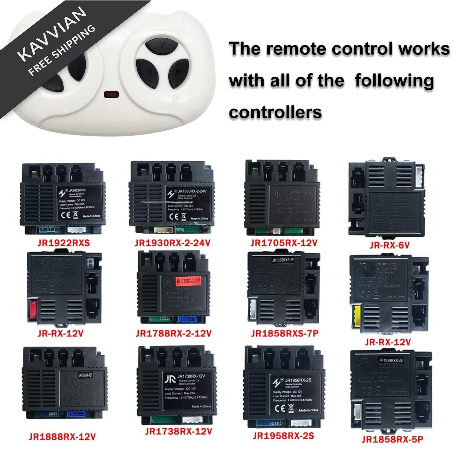 FLHFULIHUA 2.4G Bluetooth Remote Control for Ride On Car Controller…