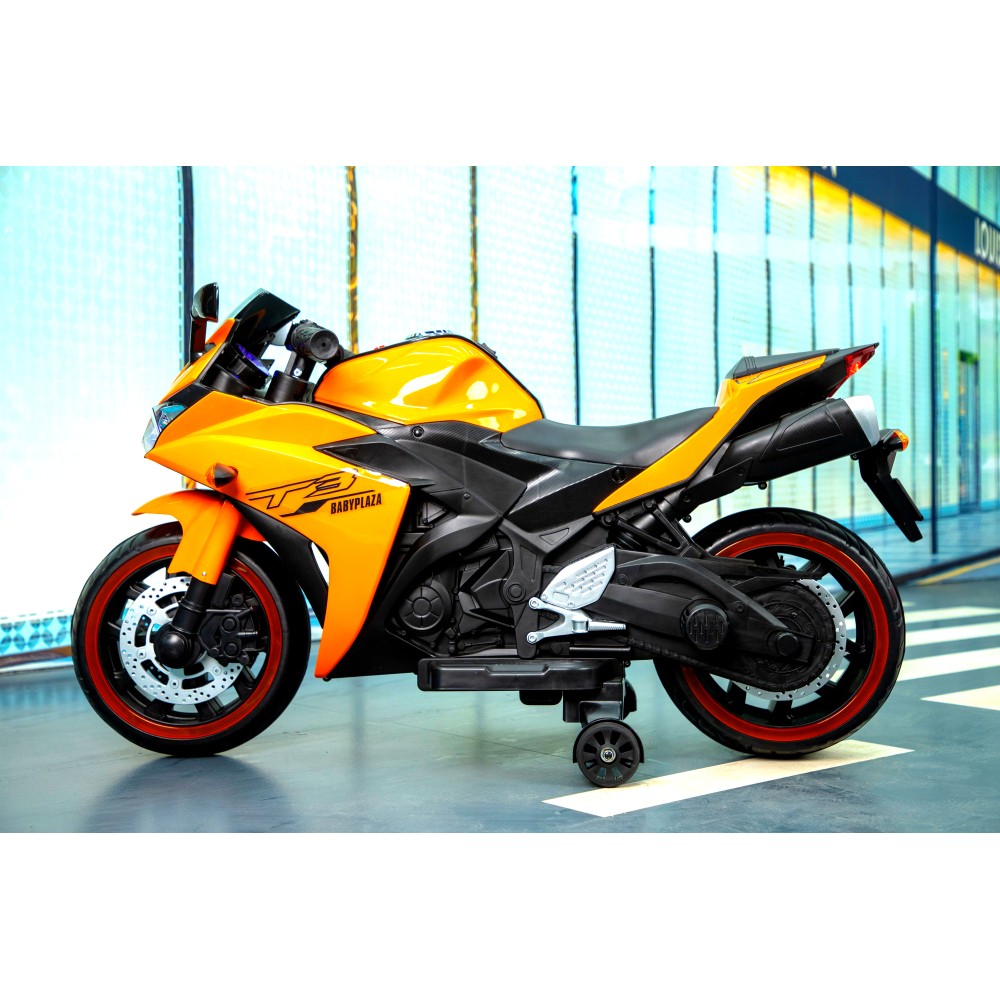 Kids 12V Electric Motorcycle with Trainning Wheels for 3-6 Years Boys Girls