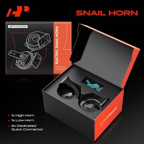 Dual Snail Horn High Low Universal Electric Horns 12V 110dB Compatible Most Car
