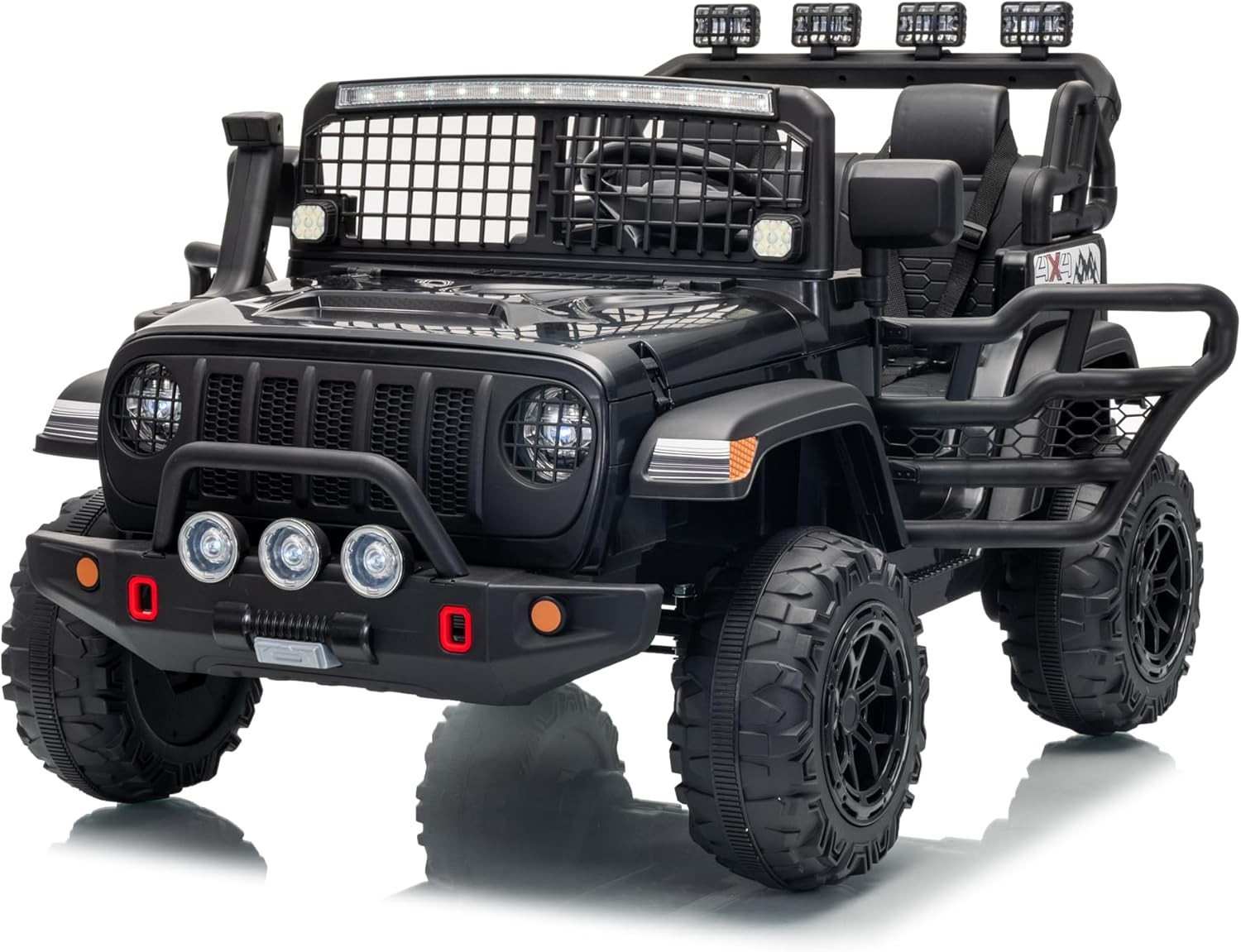 24V 2-Seater Kids Ride On Car w/ Remote, 200W Motors, LED Lights, Music & USB
