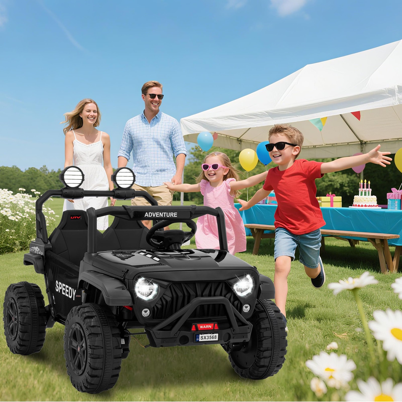24V 4WD Ride on UTV for Big Kids, Off-Road Truck w/ Remote & Steel Frame