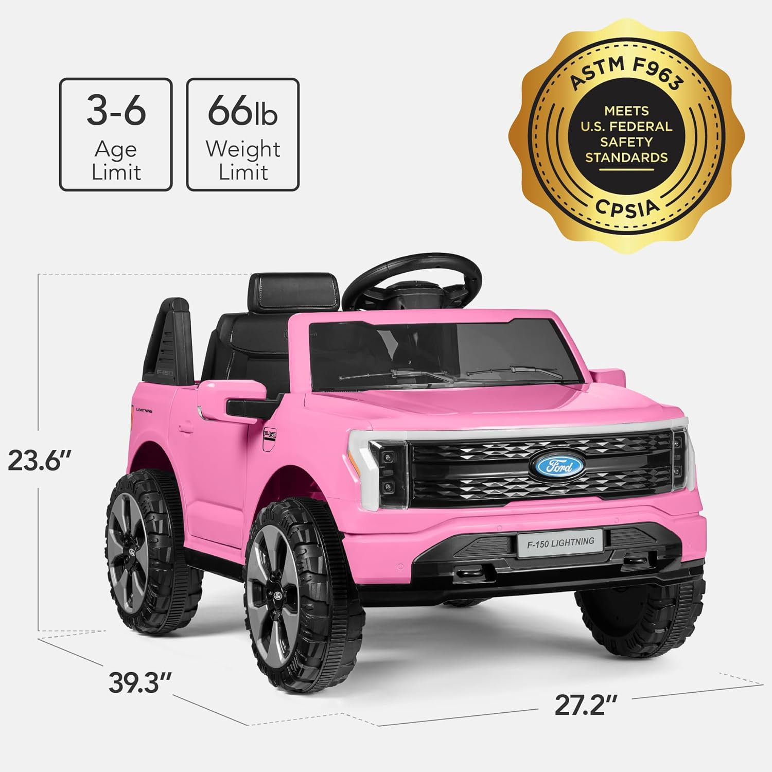 Best Choice Products Licensed Ford F-150 Lightning Truck Kids 12V Electric Ride