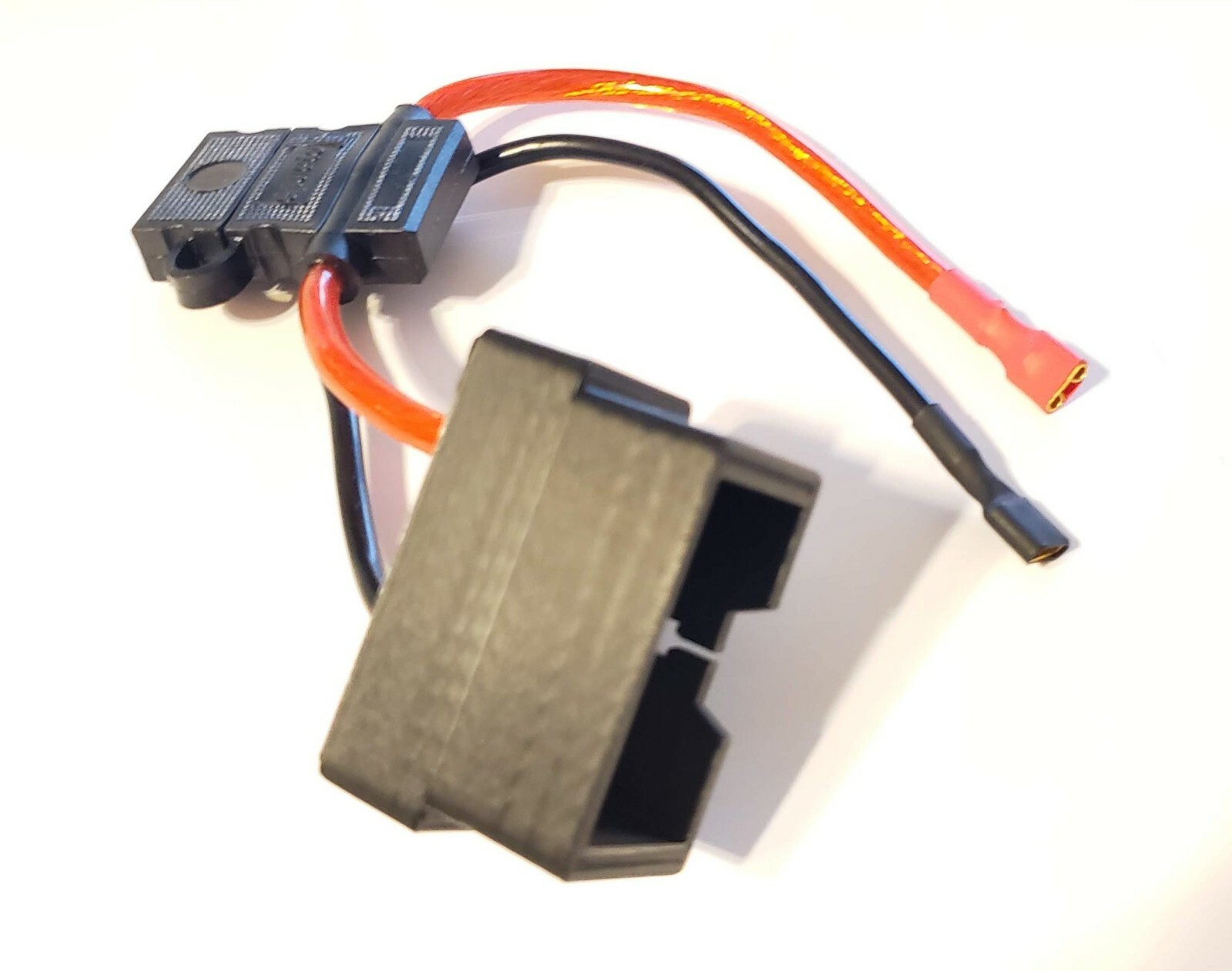 Fused Power Wheels Female 12v Connector Plug Battery Side 3D printed 12AWG wire