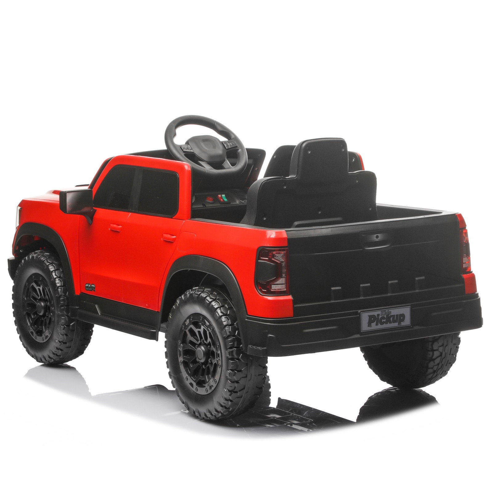12V Kids Ride-On Car Remote Control, 4-Wheel Shock Absorption 3-6 Years Red