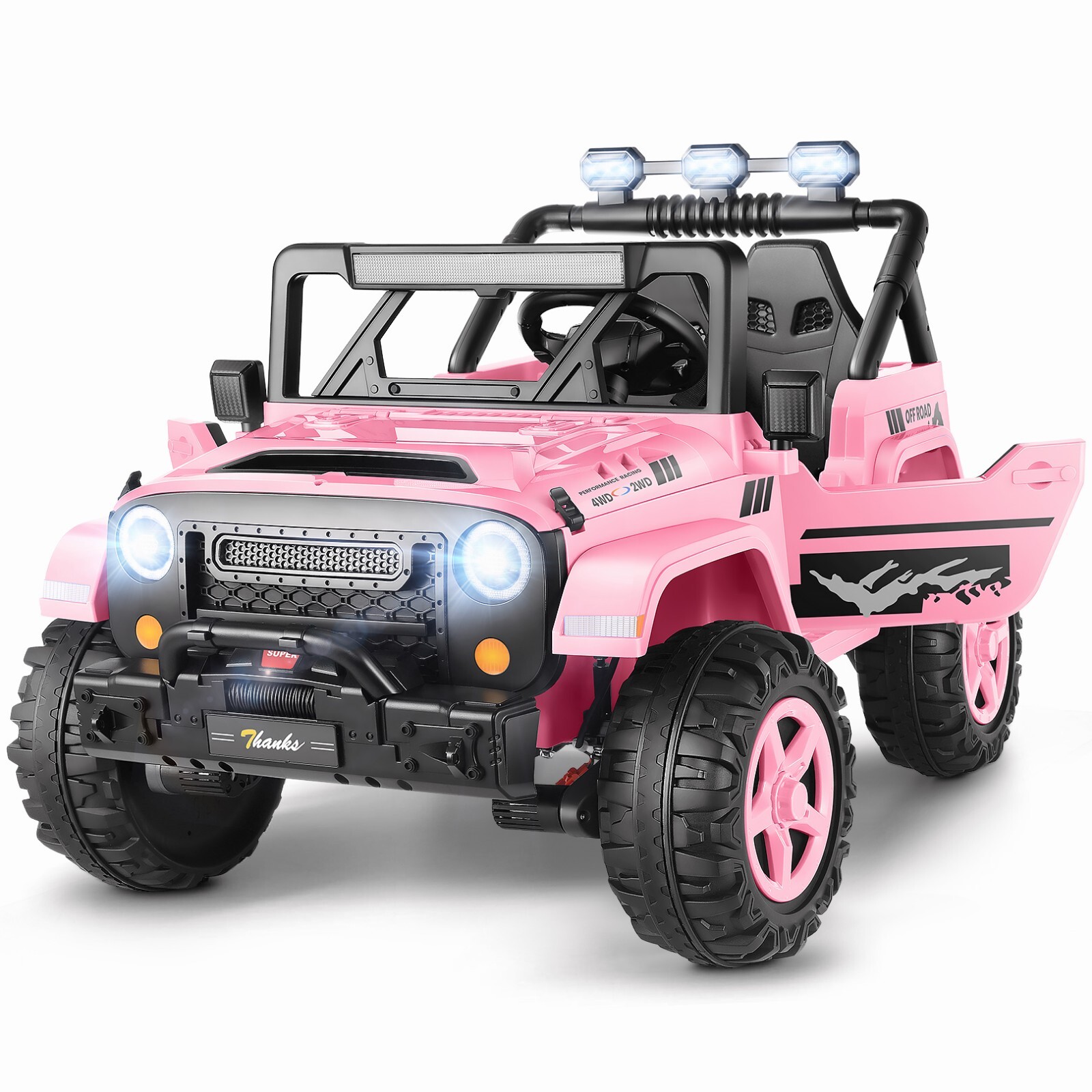 2 Seaters Ride On Truck for Kids 24V Battery Powered Electric Vehicle Toy Car #