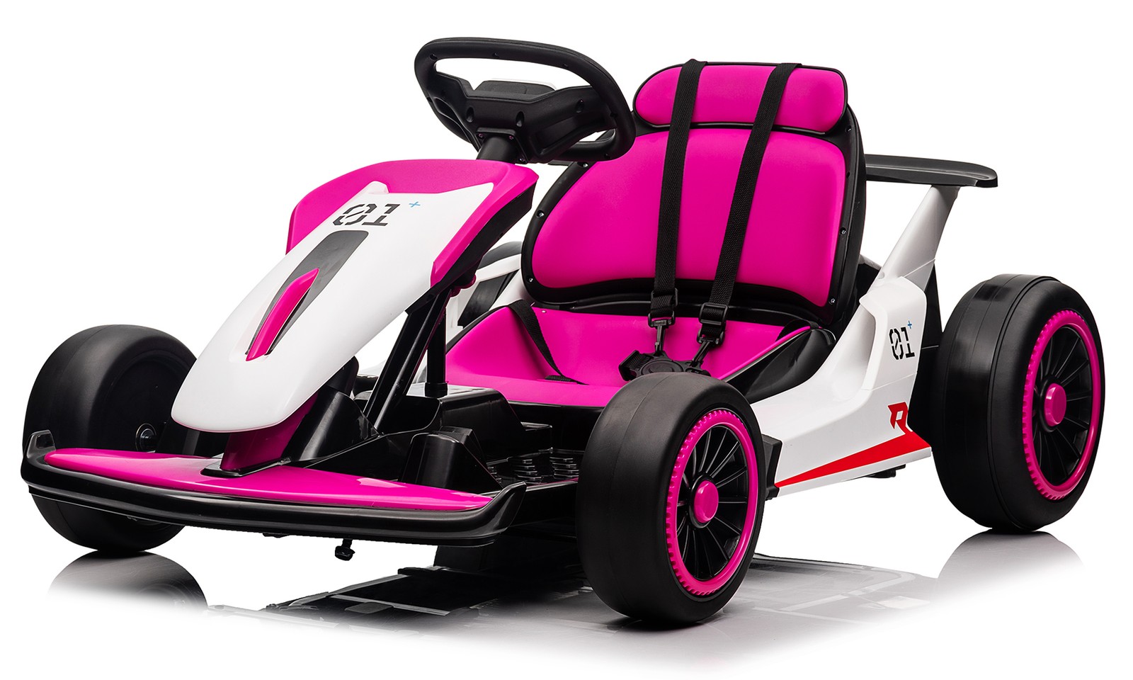 Electric Drift Go Kart 24V, Ride On Toy for Kids 6+, Music Mode 2 Speed, 110 lbs
