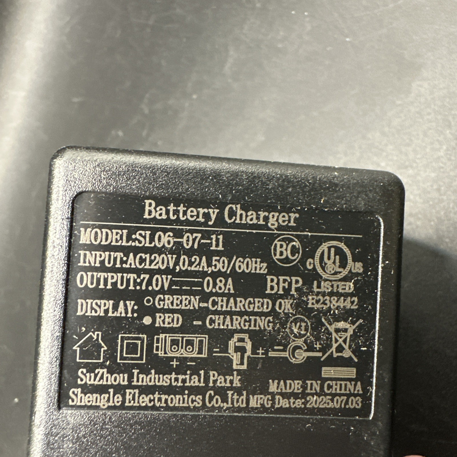 7V Charger for Kids Ride On Car Battery Charger B-Type Plug