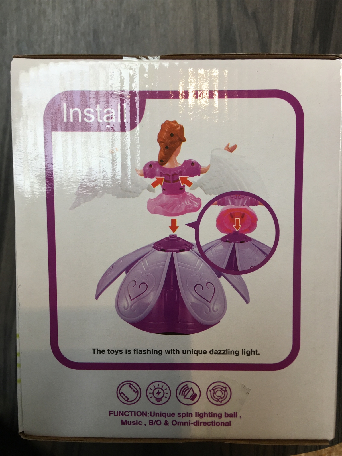 Dancing Angel Lighting Music Rotate Beautiful Doll Robot Toy Best Gift For Girls