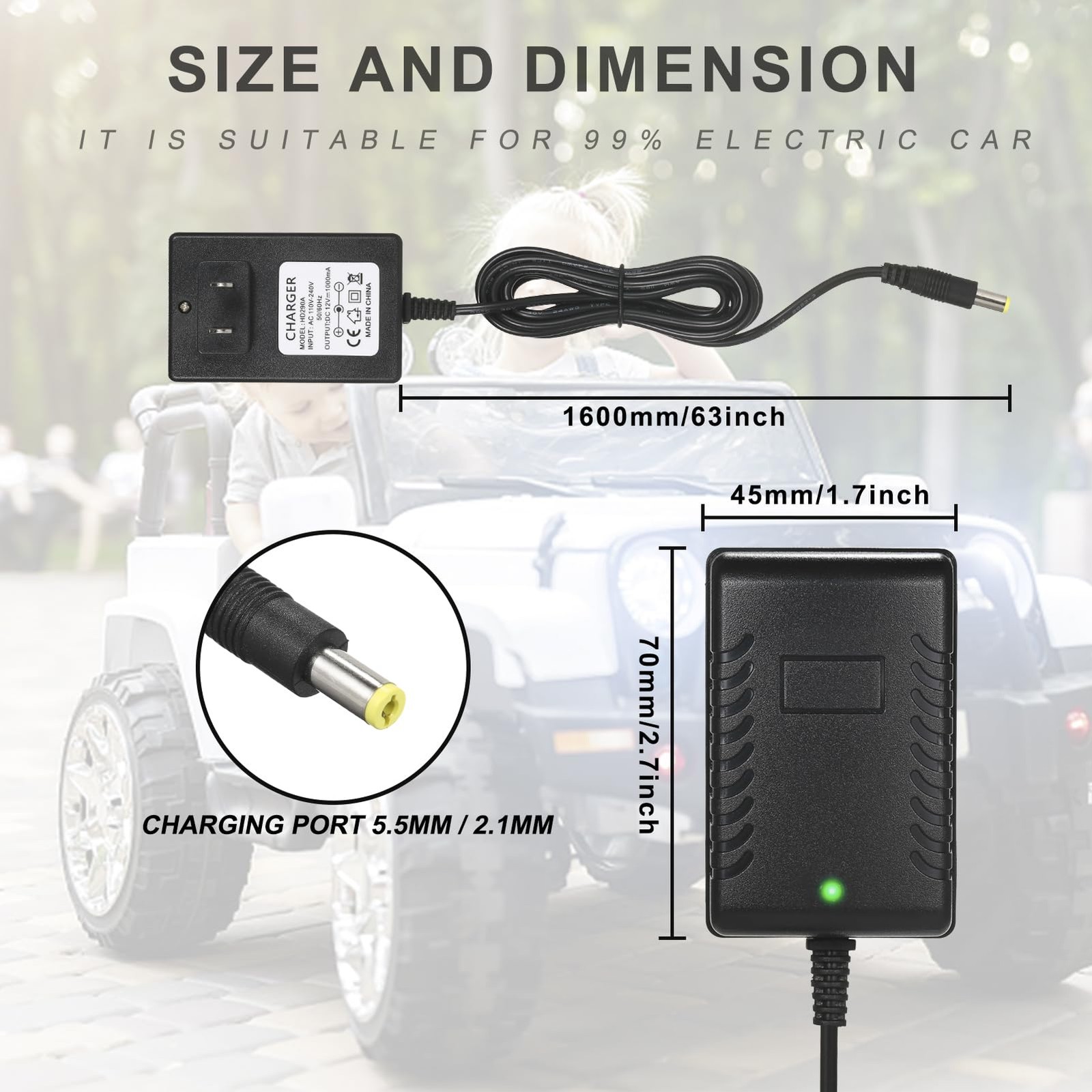 12V Kids Charger for Ride On Car, Various Electric Ride-on Toys Car…