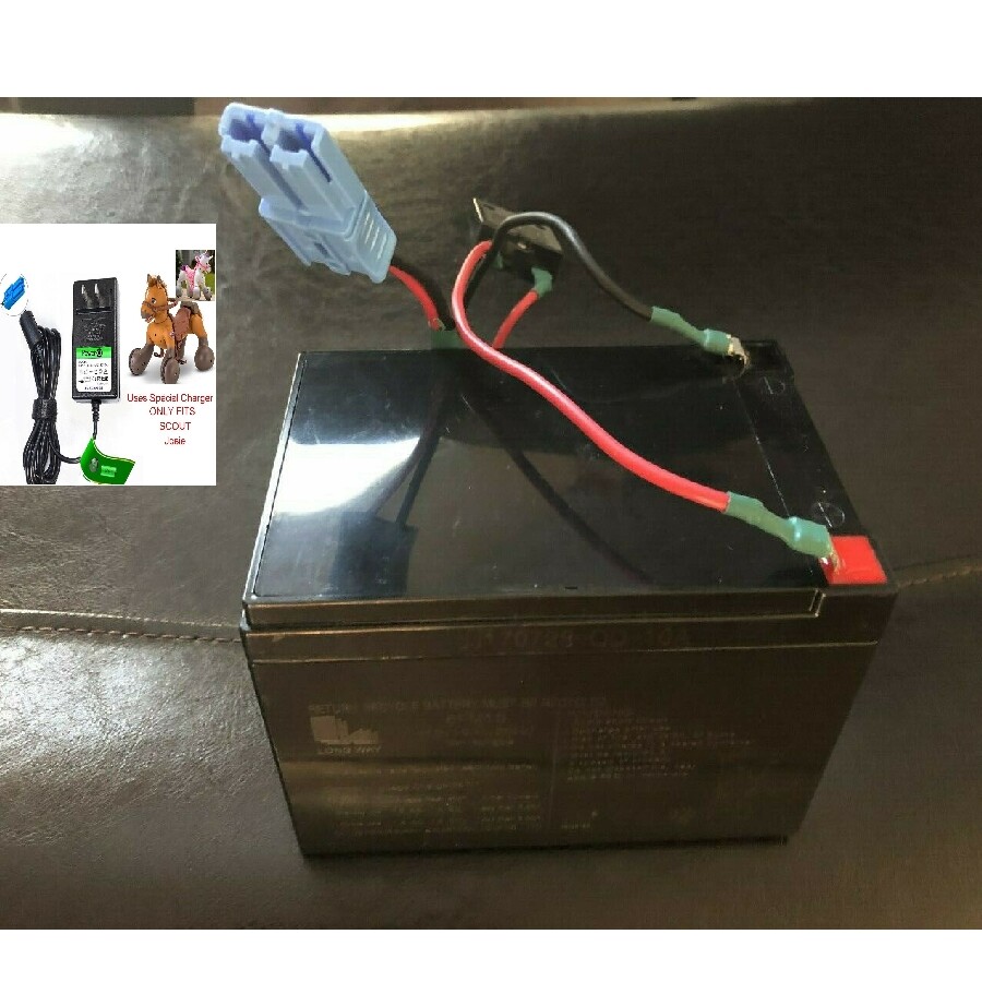 COMBO Replacement Battery & Charger for Kid Trax 12V Scout Jose Pony Rideamil