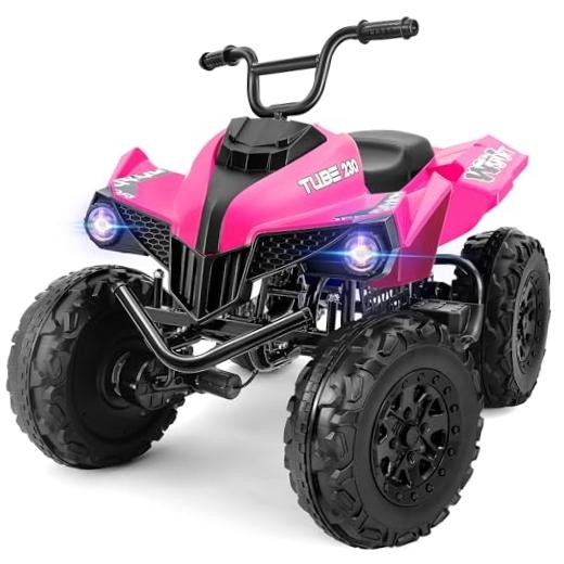 Pink 24V Iron-Frame ATV for Big Kids – 2 Seater – 4WD Heavy-Duty